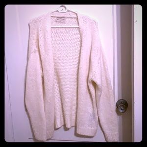 White cardigan sweater!
